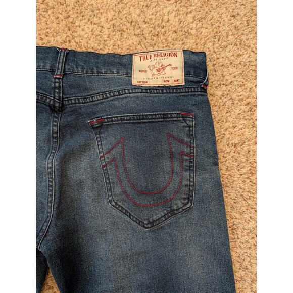 TRUE RELIGION, Ricky, Relaxed Straight leg Men's Jeans/Pants 36X33; Blue Denim - Picture 4 of 11